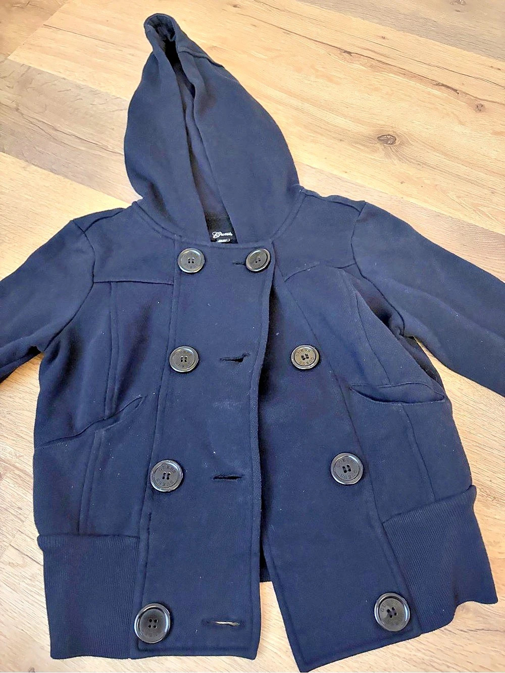 Guess Girls Hooded Pea Coat Blue Size 12/14